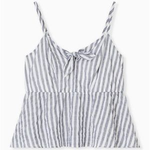 Torrid Peplum Cotton Tie-Front Midi Cami [2200]